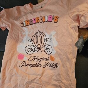 Cinderella's Magical Pumpkin Patch Kids Shirt - Peach NWT Size 11/12